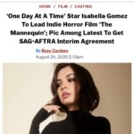 Isabella Gómez Instagram - This one is beyond special. Grateful to be working with a team that deeply cares about every one of its players. Grateful to SAG for fighting so hard for us and allowing us to play in the midst of the fight in an effort to show that fair contracts are possible. Y’all ain’t ready for this one… 👀🪓🩸