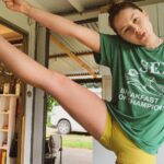 Isabelle Cornish Instagram - My mum always used to wear cheeky shirts. I remember one day she picked me up from school in a f*** shirt. That featured 100 different f*** words, but move your body it’s good for your health ❤️