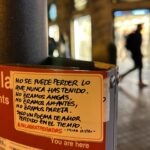 Itziar Castro Instagram – No se puede perder lo que nunca has tenido. No éramos amigas, no éramos amantes, no éramos pareja. sólo un poema de amor perdido en el tiempo. 
#nosepuedeperderloquenuncahastenido #itziarcastro  #palabraspegadas #pegatinas #stickers #palabras #arteurbano #streetartbcn #streetartbarcelona #urbanart #bcn #barcelona #igersbarcelona #igersbcn #streetwords 
#barcelonastreetart #alguienescribe #caligrafia #calligraphy #caligrafiasurbanas #caligrafiaurbana #frases #street #accionpoetica #conelcorazónpordelante
