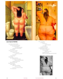 Itziar Castro Instagram - DEP Fernando Botero. En la pandemia hice este #ArtChallenge en honor a BOTERO, gracias a esa foto descubrí que tenía #Lipedema y luego escribí este poema para mi libro #ConElCorazónPorDelante con todo cariño y admiración. CUAL MUSA DE BOTERO Los azulejos verdes del baño enmarcan las curvas sinuosas de musas modernas, de mujeres boterianas criticadas por plasmar arte en cuarentena. Críticos de arte sin criterio, endocrinos sin título, consejeros de salud en redes tras pantallas sin sentido, sin desmesura. Bajo excusas de cuidados intensivos, sin ningún conocimiento pero con total impunidad, vapulean el homenaje de una musa oronda. Ella, llena de ilusión, aunque algunos parece que la prefieran triste en un rincón, en vez de situarse en el cuadro con total plenitud. Pero ni las palabras ni los agravios ni las ofensas ni los improperios ni las mofas ni todos los sinónimos conseguirán que la pasión por compartir la inspiración se vea mermada, porque, si una cosa la musa tiene clara, es que lo que más valora se llama ¡Libertad! Hasta siempre genio. #poema #musa #musadebotero #botero #fernandobotero #itziar #itziarcastro #itziarcastrovisavis #xxl #curvy #curvas #mujertallagrande #tallagrande #mujeroronda #oronda #gorda #gordalinda #gordafeliz #saludmental #quererse #desnudo #arte