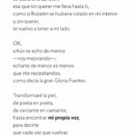Itziar Castro Instagram - Hoy hace 25 años que nos dejó GLORIA FUERTES, referente en poesía, en visibilidad lésbica, en lucha obrera, en pacifismo… Una lástima no haberla podio conocer en persona, aún así ha sido y es mi referente en muchas cosas, la última, una intervención en rtve diciendo que ella sólo se enamoraba de la buena gente, que la belleza estaba sobrevalorada, y me sumo a ello, viva la buena gente! Aquí mi pequeño homenaje en formato poema, incluido en mi libro #ConElCorazónPorDelante #gloriafuertes #poesía #poema #lesbianavisible #visibilidadelesbica #amor #desamor #poemas #poemadeamor #poemasdeamor #poemascortos #cartacanción #aúnteechodemenos #deamorydesamor #itziar #itziarcastro #itziarcastrovisavis #feminismo #lgtb #lgbt