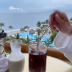 Ivana Baquero Instagram - My favorite sounds... the waves and a freshly made brew 🩵 #Morning #Soothing #Coffee #Sea #Waves #Ritual #Relaxing #asmr #Icedcoffee