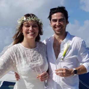 Ivana Miličević Instagram - Happy old year and an even happier new year er’body! Also, we got married real quick last minute on Saturday! #popupwedding . Real wedding coming... we are so happy!!! @paddyhogan1 #carpediem #imonaboat (a younger man is what it’s all about! @priyankachopra @nickjonas know what’s up! ) #facebookofficial @mansurgavriel dress! Thank you @verygoodcook for the connect!! ❤️😘and thank you @kaystorynyc @kaystoryinteriors for getting ordained and officiating!!