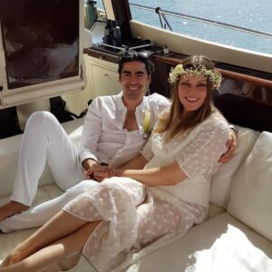 Ivana Miličević Instagram - Happy old year and an even happier new year er’body! Also, we got married real quick last minute on Saturday! #popupwedding . Real wedding coming... we are so happy!!! @paddyhogan1 #carpediem #imonaboat (a younger man is what it’s all about! @priyankachopra @nickjonas know what’s up! ) #facebookofficial @mansurgavriel dress! Thank you @verygoodcook for the connect!! ❤️😘and thank you @kaystorynyc @kaystoryinteriors for getting ordained and officiating!!