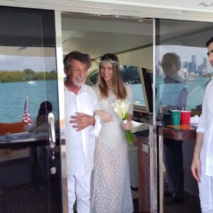 Ivana Miličević Instagram - Happy old year and an even happier new year er’body! Also, we got married real quick last minute on Saturday! #popupwedding . Real wedding coming... we are so happy!!! @paddyhogan1 #carpediem #imonaboat (a younger man is what it’s all about! @priyankachopra @nickjonas know what’s up! ) #facebookofficial @mansurgavriel dress! Thank you @verygoodcook for the connect!! ❤️😘and thank you @kaystorynyc @kaystoryinteriors for getting ordained and officiating!!