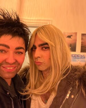 Ivana Miličević Instagram - I forgot to show you guys these. Our costumes didn’t arrive in time…. So we were each other. Many men felt very confused about their feelings that night. The last one is a blast from the past. We love an 80s prom. Original idea for Mary’s birthday party. With @itskrizang. Photo most likely by @randallslavin