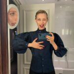 Ivanna Sakhno Instagram - Thank you so much @canneseries for having us last night. Thank you @giorgioarmani for dressing me up head to toe in your beautiful creations. The best continuation of the event is getting to go back to our set the morning after. What a night. xx