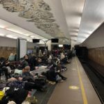 Ivanna Sakhno Instagram - This is my neighborhood train station in Kyiv, currently. The one I used going to school in the morning, the one my family and I used going to the marches of Orange Revolution in 2004 and Revolution of Dignity in 2013. The one people of my country are using right now as a bunker. Ukraine is getting bombed. My neighborhood is getting invaded as I speak. This is an act of terrorism. NATO needs to impose no-fly zone over Ukraine as we can’t control our own sky. People are dying. The sanctions are so valued, but they are for the long term progress The sanctions didn’t stop putin from continuing the invasion this morning. The sanctions are not stopping russian rockets from flying into buildings with civilians. The sanctions are not stopping russian tanks from going through my Motherland. The sanctions are not stopping children from losing their father to war. PLEASE ACT NOW. We are fighting for our nation and for EVERY nation’s right for freedom. We won’t back down. We need your support. This is for all of us. @nato #standwithukraine #stopputin