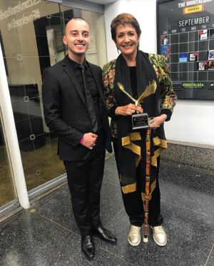 Ivonne Coll Instagram - I would like to thank the Nosotros Organization for honoring me with the Golden Eagle Award. Brought back memories from the time I performed as Rita Hayworth at the Nosotros 25th Anniversary at the Beverly Hilton. Thank you from the bottom of my heart. Thank you to my presenter Charo Toledo to my agency Buchwald and my publicity team at Espada PR. .
.
#nosotros #RicardoMontalban #nosotrosgoldeneagleawards #buchwald #espada_pr
