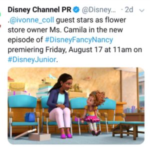 Ivonne Coll Instagram - Thank you so much to @disney #DisneyJr I had such a great time being the voice of Camila the flower store owner in #FancyNancy 💐🌷🌹🌺🌸