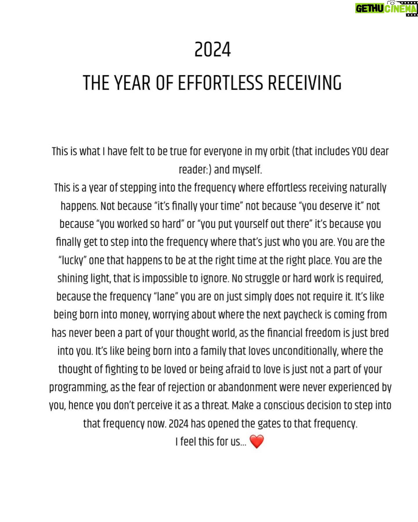 Izabella Miko - 3 Likes - I feel this so strongly! ❤️ Comment “Yes!” if you’re ready to step into that lane 🙌🙌🙌 and DM me reporting back with all the magic that will happen in your life!
#receive #effortlessreceiving #affirm #prayer #higherconsciousness #highervibration #highvibes #higherfrequency #frequencyleap #selfawareness #meditation #consciousness #beingofservice #cantstopwontstop #smile #thehappynow #mindfull #mindfulness #being #manifestation #stillness #justbe #manifest #loa #lawofattraction #howtomanifest #liveyourlife #highestpotential #paralleluniverse #higherfrequency #awoken
