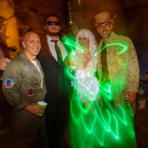 Izabella Miko Instagram - My friends suspected I might be a fairy, this now proves it 😂 thank you @alisdja for capturing the light that was coming out of me at @tayfunking Halloween party! I had another outfit planned which was clever and promiscuous (I mean a single girl’s dream Halloween outfit 🤣) but for some reason I gravitated towards my diy “lit” Thunderstorm cloud costume, because essentially I just want to be the Light for everyone who needs it and make them smile, which is exactly what happened this Halloween weekend (yes, Halloween lasts for about a week in LA😂) and I loved it ❤️ It’s funny that without realizing it, I picked an outfit that expresses what’s happening inside of me lately. A bright Light that cannot wait to come out, shine and dance around (thank you to the most recent work of the plant medicine, my therapist and myself 😂🙌 we’re doing it!)
The card that I’m pulled (last slides) also talk about it and about softening my words around it all, which I’m working on. 
What was your costume? Did it reveal anything about you to yourself?
Thank you @mysticmanorla for an amazing non alcohol event. Such a beautiful, fully self expressed community❤️
@daveeaze thank you for being my secret service and all the freakin’ laughs! There is literally fire coming out of your hand! 😂

#diycostume #bethelight #shinebright #fairy #polishgirl #polskadziewczyna #imafairy #thunderstorm #halloweencostume #light #neverstopshining  #higherconsciousness #highervibration #highvibes #selfawareness #consciousness #beingofservice #cantstopwontstop  #smile #thehappynow #higherfrequency