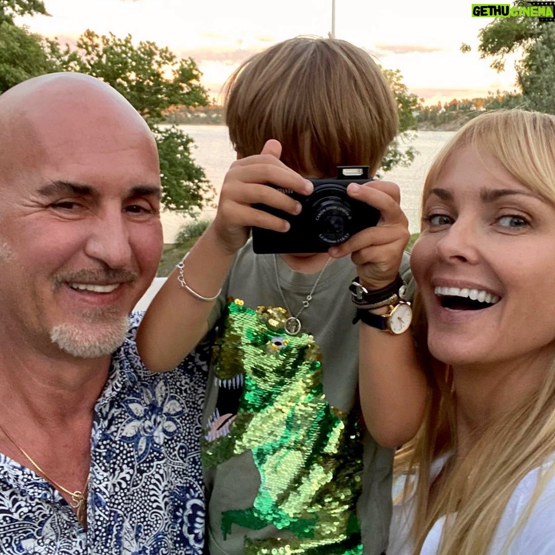 Izabella Scorupco Instagram - They say godsons take after their godmothers. Mimo already speaks far better Swedish than I do... Well done fairy God ladies @waesenberg @sussiel1 🧚🏼♂️💓