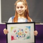 Izabella Scorupco Instagram - This drawing is made by the remarkable Ukrainian girl Bożena Khvalyk, 14 years old. She named it “Just when the Caterpillar thought the life was over…”, or in Polish “Wiosna Przyszłość”. I am now a very proud owner of this beautiful piece and would like to bring attention to the important work done by @mykola_kuleba and my wonderful friend @leopoldinehd . Thank you for all you do. I’m deeply moved by my native country Poland for supporting their neighboring country Ukraine during this horrific and incomprehensible time. @mykola_kuleba #SaveUkraine #ArtTherapy #polskaukraina 🇺🇦❤️🇵🇱