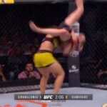 Jéssica Andrade Instagram - #UFC295 fight week rolls on! 💥 Former champ 🇧🇷 Jessica Andrade aims to get back on track when she faces BJJ sensation Mackenzie Dern this Saturday. Known for her incredible strength, relive the moment Andrade slammed her way to the strawweight title. 🔥🥊 #WMMA #UFC