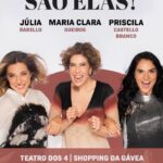 Júlia Rabello Instagram - Venham assistir a gente! ♥️ Abrimos sessões extras, mas corra que os ingressos estão esgotando rápido! 🙌🏼🥰 AGORA É QUE SÃO ELAS Sexta - 20:00 Sábado - 20:00 e 22:00 Domingo - 19:00 TEATRO DOS QUATRO - @teatrodosquatro @sympla - https://bileto.sympla.com.br/event/91774/d/244047/s/1663642