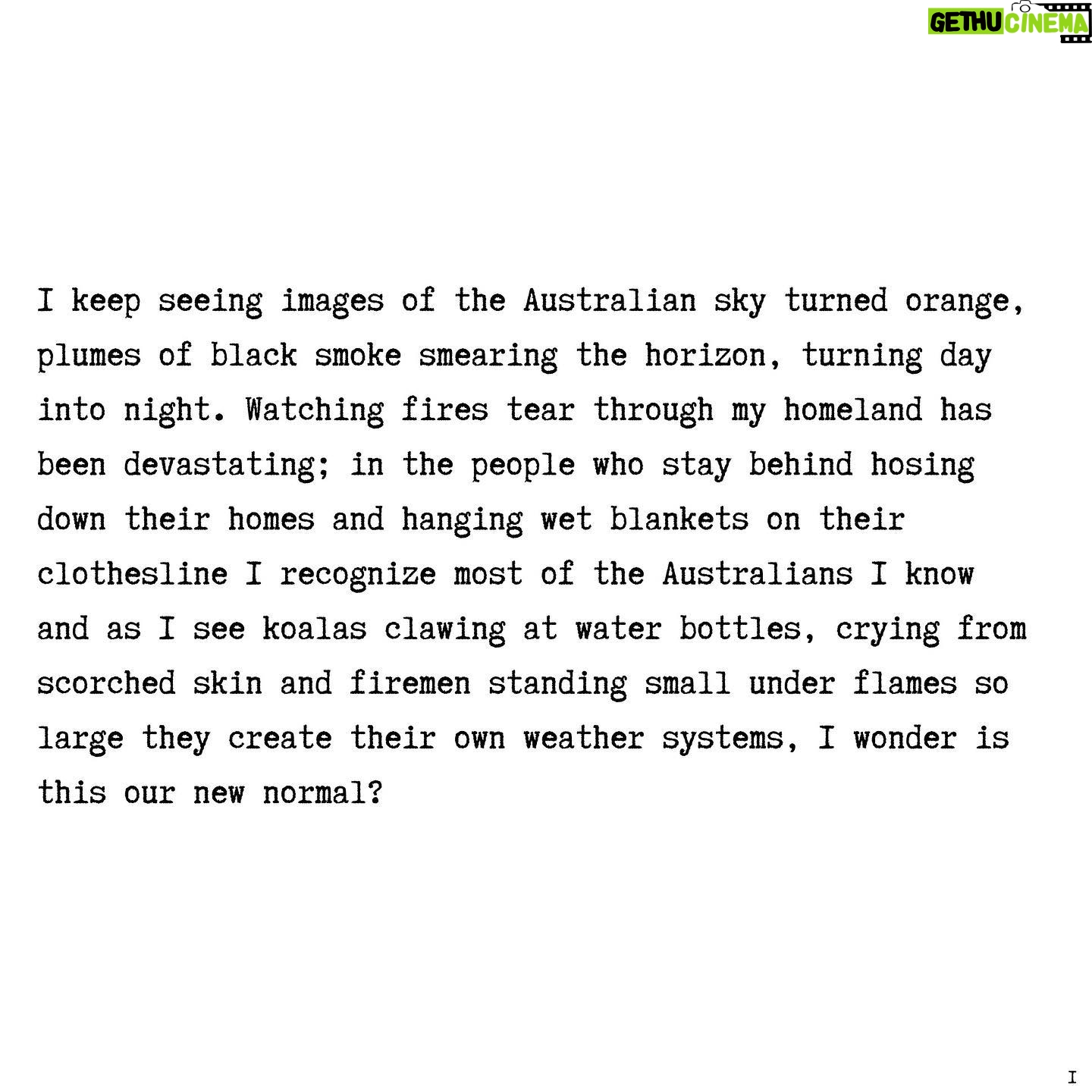 Jacinda Barrett Instagram - Home @wireswildliferescue @wwf @wwfaustralia #Bushfireemergency #nswrfs #wireswildliferescue #climatevisionaries #ausfires #globalwarming #ourhouseisonefire #natgeo @greenpeace@natgeo