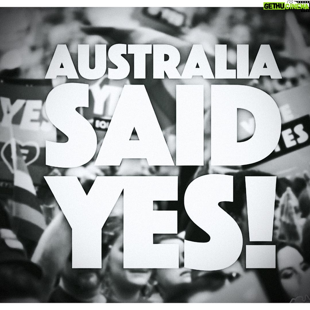 Jacinda Barrett Instagram - Yes yes yes!!! Thank you for showing the world how it's done #marriageequality #loveislove #iloveyou #australia