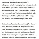 Jacinda Barrett Instagram – A Conversation I had with the extraordinary writer and teacher Beth Kephart about books, editing and listening deeply. Click on the link in bio to read the full interview as well as some of my writing. #loveddoingthis