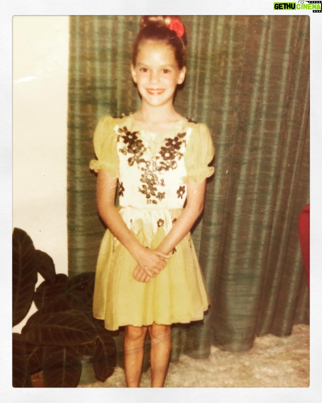 Jacinda Barrett Instagram - Years before #stricklyballroom there was me, without a waltz or a cha cha to my name rockin’ this taffeta handmedown. #smug