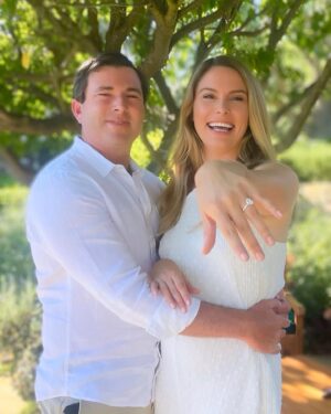 Jackie Moore Instagram - Once in a blue moon…✨💍 #engaged #August30th