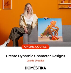 Jackie Droujko Instagram - Dropped my very first course on Creating Dynamic Character Designs with @domestika ! 🎉

I’m so excited to share this course with you, I worked on it for almost a full year and it’s finally out! (You can tell I filmed a while ago from my last hairstyle) 

The course covers:
* My inspirations
* Fundamentals of design
* Finding ideas and references
* Sketching a variety of concepts
* Posing characters
* Rendering a final character piece

I take you through the entire process of how I would design a character from a prompt for a film or a show. We go step by step together with a few mini-assignments along the way to practice some techniques you learn from me. I’ll even give feedback as much as I can for your final projects!

It’s beginner friendly but I recommend digital drawing tools like Procreate or Photoshop, but you can even use a pencil and paper if you want! I hope you love this course as much as I loved making it. Please use the link in my bio to sign up, (seriously, it helps a lot!) THANK YOU! 🫵

#domestika #artadvice #arttips #artclass #learndigitalart #arttutorial #arthowto #characterdesign