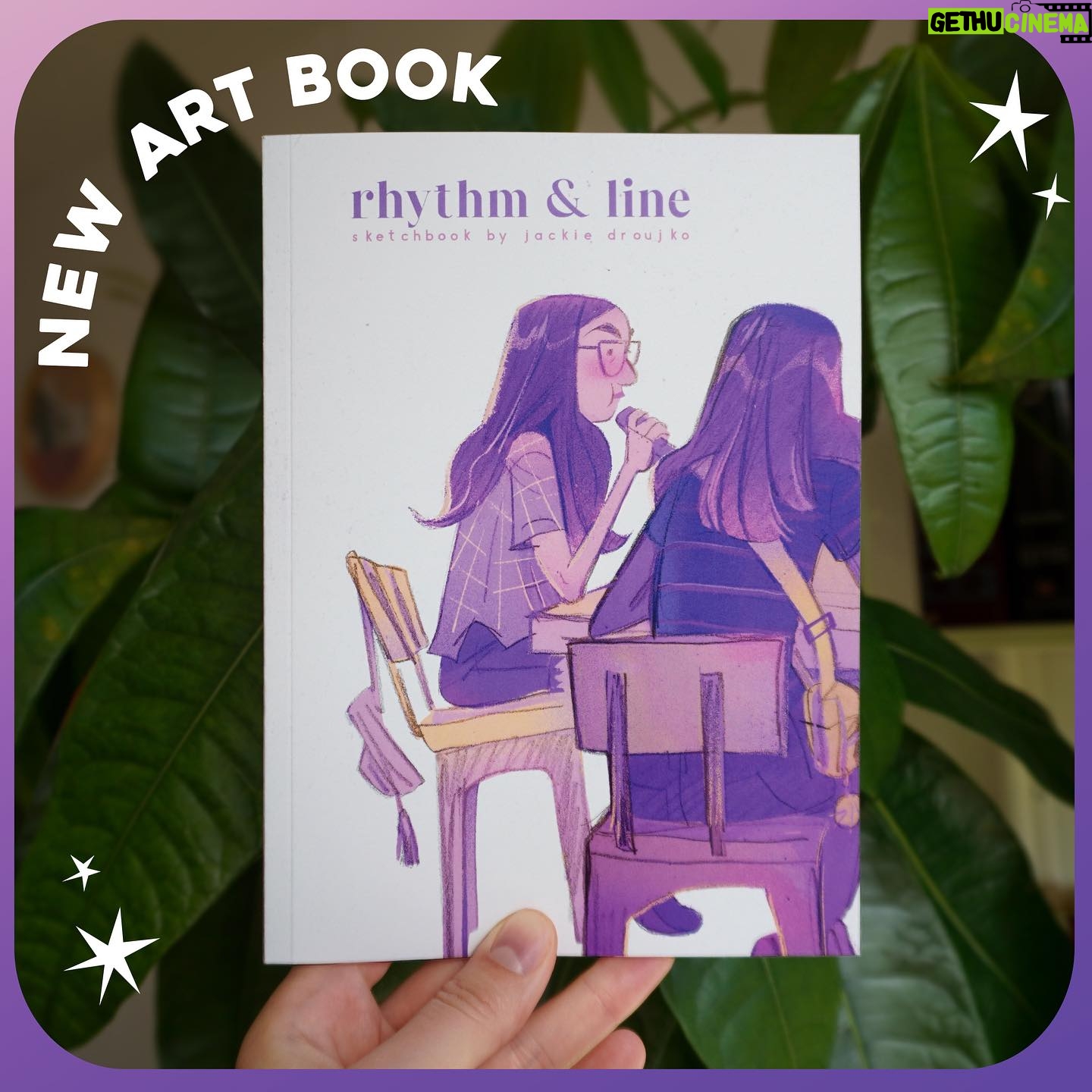 Jackie Droujko Instagram - So over the moon to share with you my latest art book: Rhythm & Line! This sketchbook is a collection of my favourite people drawings over the past year and a bit. You can buy these books on my shop, and I’ll be selling these at @lightboxexpo this year along with my previous two art books. The books came out literally so gorgeous, thanks @mixamprint for the amazing quality! This is my magnum opus I love it so much :’)