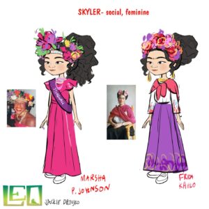 Jackie Droujko Instagram - I was asked to have some alt ideas for the history fair costumes.. and oh boy did I fight for my life for some of these costumes. #leo #netflix