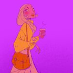 Jackie Droujko Instagram – Trying something new with line.
