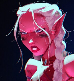 Jackie Droujko Instagram - Elf fighter   sweaty = everything I want. Come back tomorrow for something very cool and very neat ;) #art #sketching