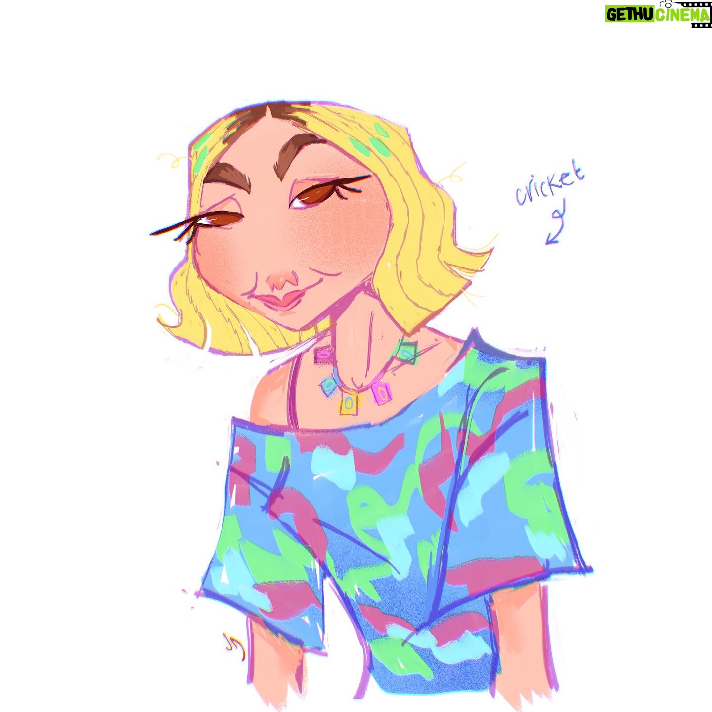 Jackie Droujko Instagram - This doodle turned into my favourite character from Gen V. Good show #genv