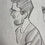 Jackie Droujko Instagram - Usually I lose interest in 15 minute poses near the end of life drawing. So I draw some people around the room. #characterdesign