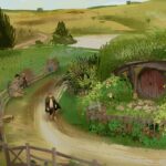 Jackie Droujko Instagram - I barely do backgrounds so I wanted to give it a go since my confidence is up from doing all these studies! #lotr