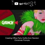 Jackie Droujko Instagram - instead of being sad about not going to an office Christmas party, i combined some classic Christmas themes to design the outfits i would wear. if someone invited me. to one. which would you wear? (i also made a silly video about this) #fashion