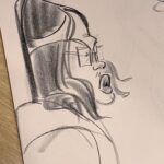 Jackie Droujko Instagram - Usually I lose interest in 15 minute poses near the end of life drawing. So I draw some people around the room. #characterdesign