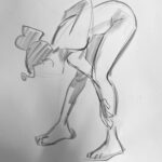 Jackie Droujko Instagram - Started weekly life drawing! Been really enjoying it and I’m excited to track my progress. Don’t think I’ll post them much, but you can check my stories on Tuesday nights to see what I drew 🧍‍♀️I especially enjoy sketching fellow artists when I get bored during 10 minute poses