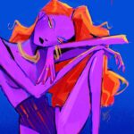 Jackie Droujko Instagram – Little doodle I live-streamed on TikTok last night. I made 10 cents!