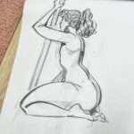 Jackie Droujko Instagram - I’ve been doing a lot of life drawing over the past year. It’s really cool to see steady improvement, and really nice to stick to a hobby. :) #figuredrawing #lifedrawing