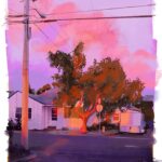 Jackie Droujko Instagram - Another plein air. This is definitely one of my favourite ones of the bunch, I didn’t think I’d be able to hit the colours but here we are! #pleinair @warriorpainters #environmentdesign #pleinairpril