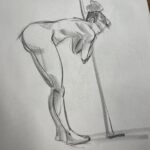 Jackie Droujko Instagram - I’ve been doing a lot of life drawing over the past year. It’s really cool to see steady improvement, and really nice to stick to a hobby. :) #figuredrawing #lifedrawing