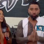 Jackie Redmond Instagram - YEET ! 😎 Jey Uso was full of energy after defeating his brother Jimmy last night SO YOU KNOW we had ti get a little USO & Jackie-O content! 😛 Check out the interview ! #WrestleMania
