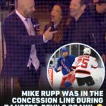 Jackie Redmond Instagram - Out of ANYONE at MSG on Wednesday, Mike Rupp *had* to know to be locked into the action for the opening faceoff 😅