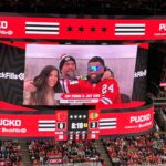 Jackie Redmond Instagram - Hockey Night in the Windy Citayyy! 🏒💀 #yeet 😎