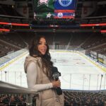 Jackie Redmond Instagram - Finally took a second to document my presence at a very entertaining Western Conference Final. WHO’S TAKING THE SERIES !? ⬇️ Glam: @ambervictoriamakeup 🙌🏻 #nhl #stanleycup #oilers #texashockey