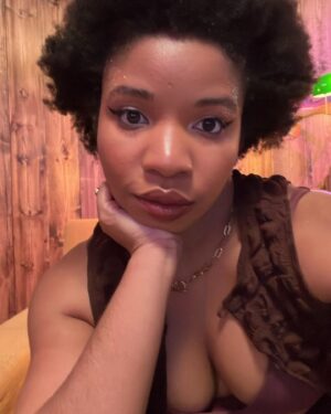 Jacklyn Uweh Instagram - Let me live out my unfriendly Black hottie dreams. 
Something tells me I should let @co_mill dress me more. 🥰❤️