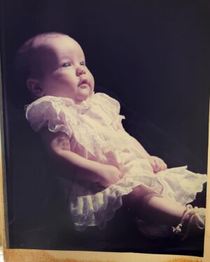 Jaclyn Glenn Instagram - Every picture goes from baby Violet to baby me 💜 I think I made a little twin!