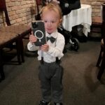 Jaclyn Glenn Instagram - Throwback to Asher taking his first photo! We may be a little off-center, but the look on his face was all worth it. Perfect! 📸 1st photo ➡️ the result! 2nd ➡️ David explaining the button 3rd ➡️ “are you sure?” 4th ➡️ “ok here I go!” 5th ➡️ him taking a picture of me taking a picture of him taking a picture lol 6th ➡️ “OMG I DID IT HOW COOL!!” ♥️ 7th ➡️ us with sleeping Violet behind us :)