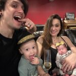 Jaclyn Glenn Instagram - 2023 was good to us ✨🥂✨ Happy new year from 2 tired parents and 2 adorable littles 💛