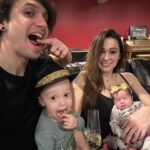 Jaclyn Glenn Instagram - 2023 was good to us ✨🥂✨ Happy new year from 2 tired parents and 2 adorable littles 💛