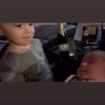 Jaclyn Glenn Instagram - 2023 was good to us ✨🥂✨ Happy new year from 2 tired parents and 2 adorable littles 💛